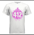 412 Pittsburgh Skyline Tee pink